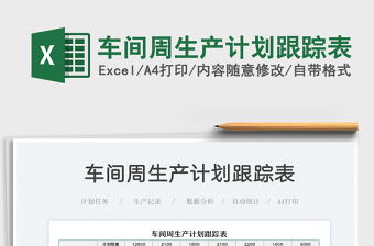 2025车间周生产计划跟踪表免费下载