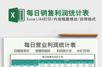 2025每日销售利润统计表免费下载