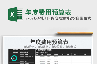 2025年度费用预算表免费下载
