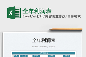 2025全年利润表免费下载