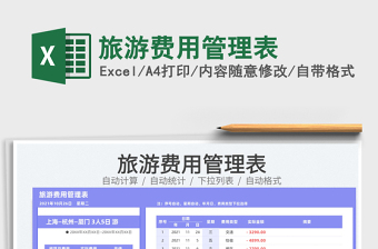 2025旅游费用管理表免费下载