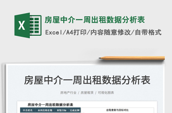 2025房屋中介一周出租数据分析表免费下载