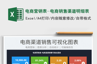 2024电商营销表-电商销售渠道明细表exce表格