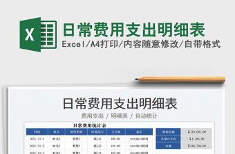 2025日常费用支出明细表免费下载