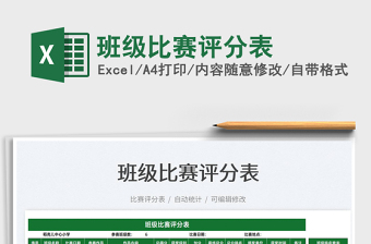 2025班级比赛评分表免费下载