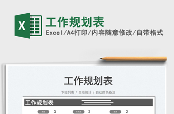 2025工作规划表免费下载