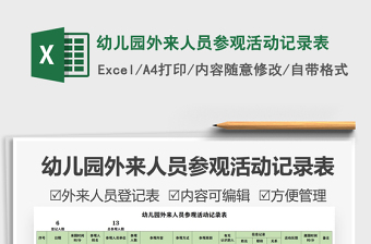 2025幼儿园外来人员参观活动记录表免费下载