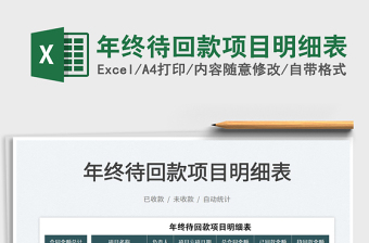 2025年终待回款项目明细表免费下载