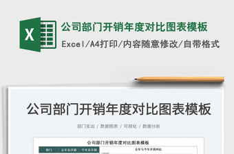 2025公司部门开销年度对比图表模板免费下载