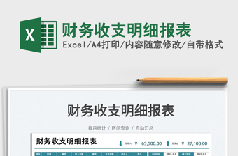 2025财务收支明细报表免费下载