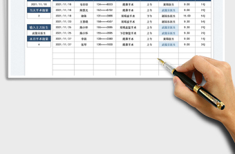2025医美手术预约登记表免费下载