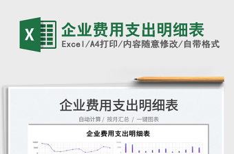 2025企业费用支出明细表免费下载