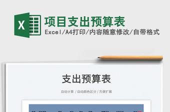 2025项目支出预算表免费下载