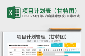 2025项目计划表（甘特图）免费下载