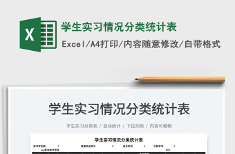 2025学生实习情况分类统计表免费下载