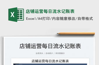 2025店铺运营每日流水记账表免费下载