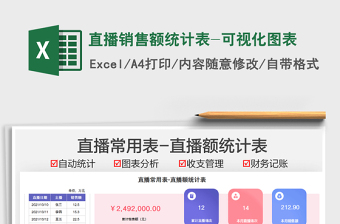 2025直播销售额统计表-可视化图表免费下载