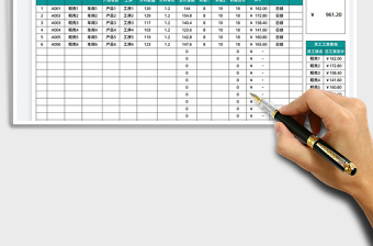 2025生产计件工资表免费下载