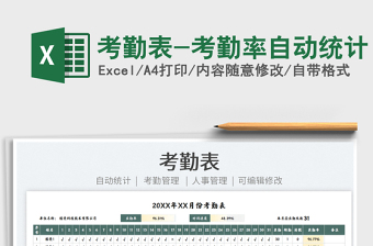 2025考勤表-考勤率自动统计免费下载