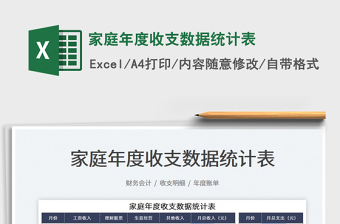 2025家庭年度收支数据统计表免费下载