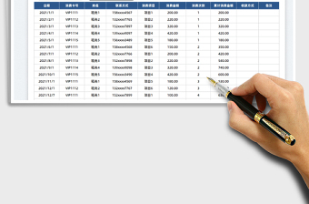 2025消费记录表免费下载