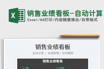 2025销售业绩看板-自动计算免费下载