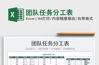 2025团队任务分工表免费下载