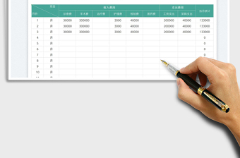 2025医院收支数据统计表免费下载