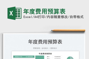 2025年度费用预算表免费下载