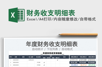 2025财务收支明细表免费下载