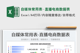 2025自媒体常用表-直播电商数据表免费下载
