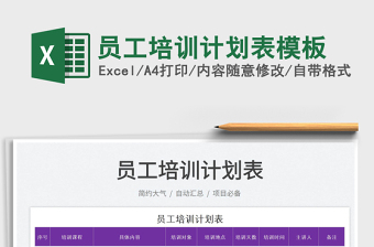 2025员工培训计划表模板免费下载