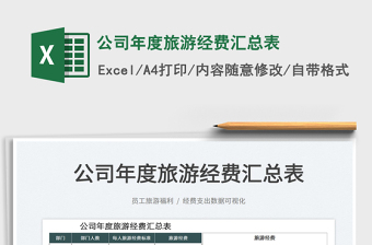 2025公司年度旅游经费汇总表免费下载