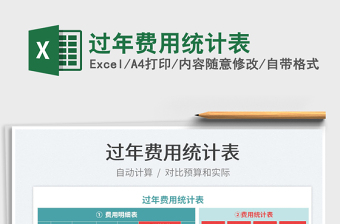 2025过年费用统计表免费下载