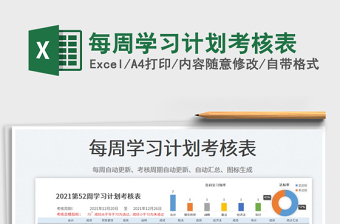 2025每周学习计划考核表免费下载