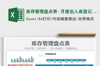 2025月度库存excel表格模板大全
