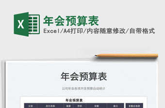 2025年会预算表免费下载