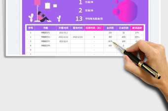 2025年度阅读计划表 - 自动统计免费下载