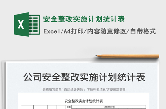 2025安全整改实施计划统计表免费下载