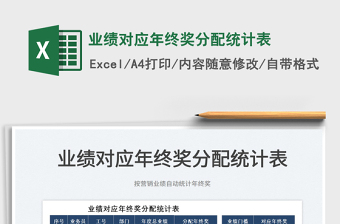 2025业绩对应年终奖分配统计表免费下载