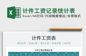 2025计件工资记录统计表免费下载