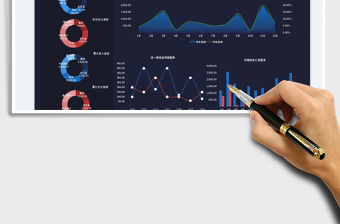 2024财务报表-收入支出明细表（可视化图表）exce表格