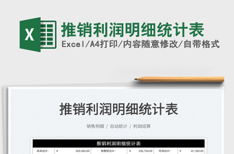 2025推销利润明细统计表免费下载