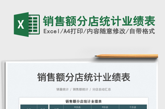 2025销售额分店统计业绩表免费下载