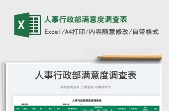 2025人事行政部满意度调查表免费下载