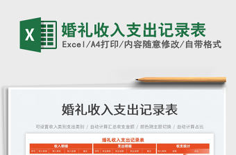 2025婚礼收入支出记录表免费下载