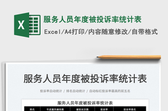 2025服务人员年度被投诉率统计表免费下载