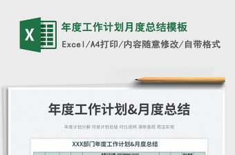 2024月工作计划excel表格模板大全