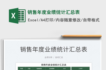 2025销售年度业绩统计汇总表免费下载