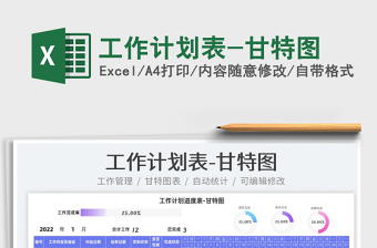 2025工作计划表-甘特图免费下载